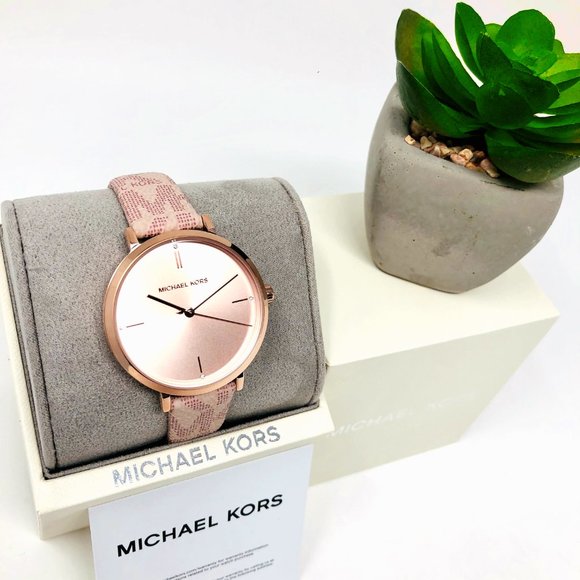 NWT MICHAEL KORS Jayne Three-Hand Blush Watch MK7130 main image 4